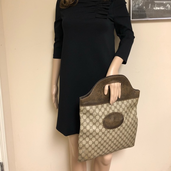 SOLD GUCCI 1960s GG Supreme Logo Monogram Canvas - Picture 4 of 8